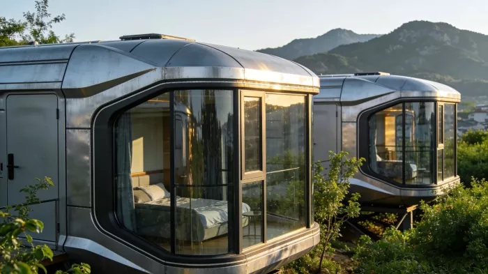 Forsmíðað Space Capsule Home