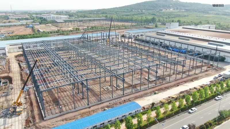 Steel Structure Chemical Geymsla Vöruhús Framkvæmdir